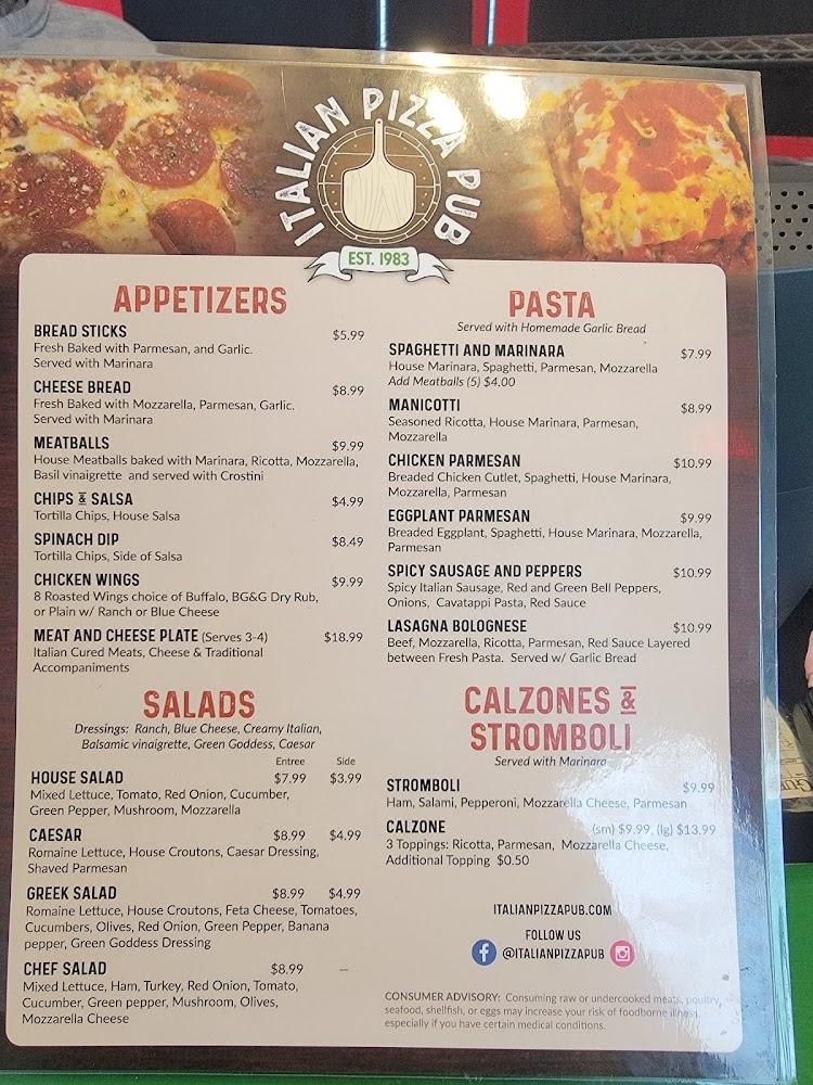 Italian Pizza Pub Menu image 1