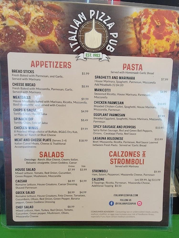 Italian Pizza Pub Menu image 3